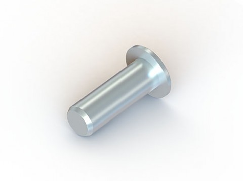 Closed rivet nut with large round head