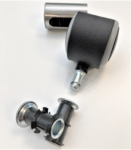Crown-Nut® for caster wheels